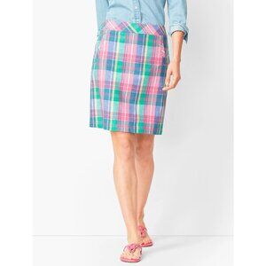 Talbots Madras Plaid Skirt